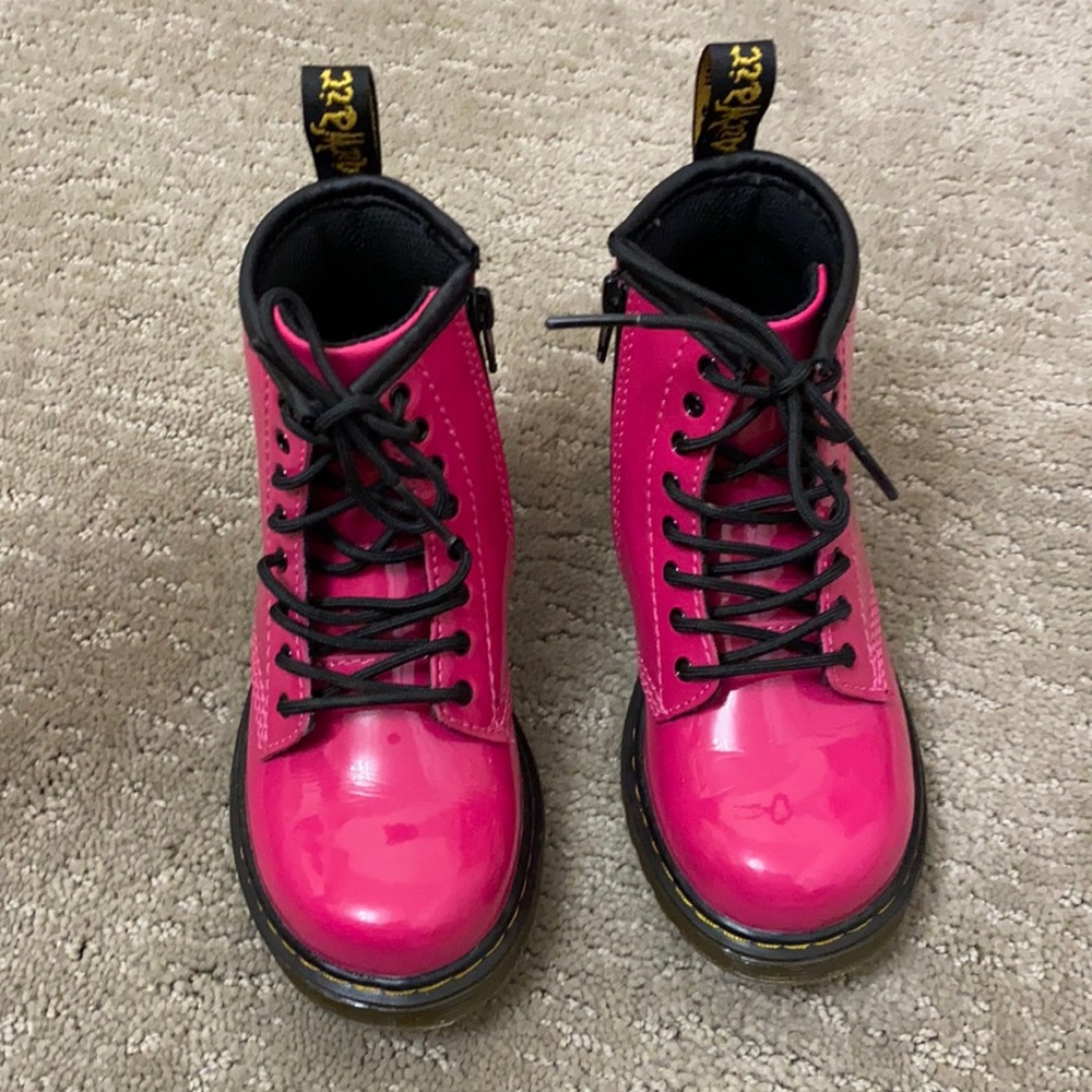 Dr Martens Hot Pink Toddler Girls 10